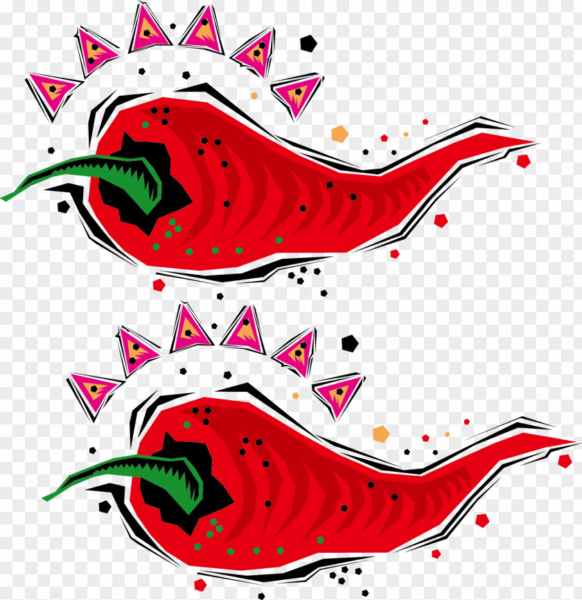 Vector Red Pepper Capsicum Annuum Royalty-free Clip Art PNG