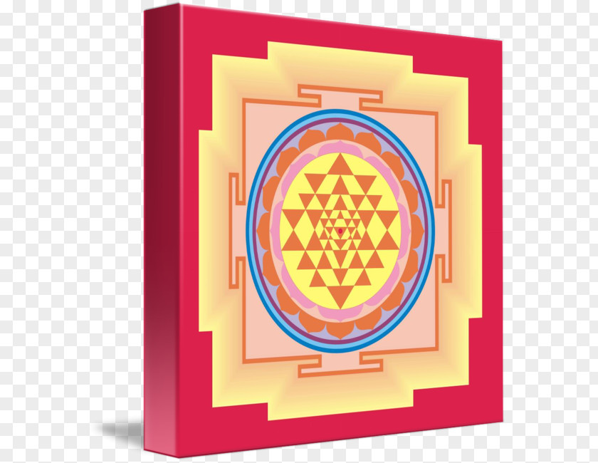 Yantra Sri Sacred Geometry Gallery Wrap Wall Decal PNG