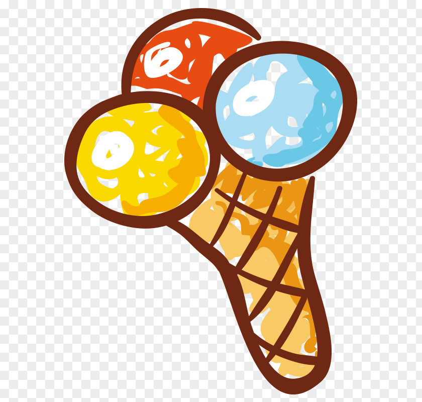 Cartoon Egg Ice Cream Cones Drawing Candy PNG