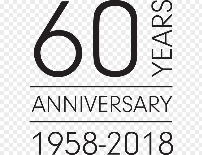 60th Anniversary Brand Logo Number Design Trademark PNG