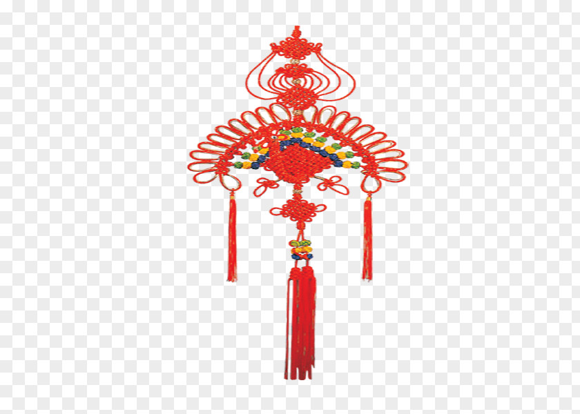 Chinese Fan Shaped Knot Designer PNG