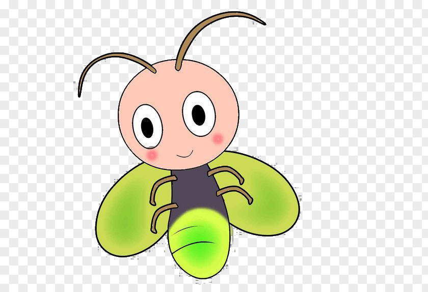 Cute Firefly Cartoon Clip Art PNG