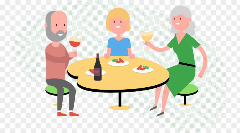Family Illustration Table Evermore In Full Color Living Room Kitchen PNG