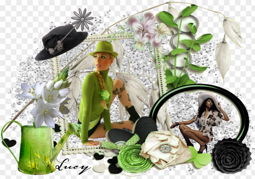 Design Floral Green Herb PNG