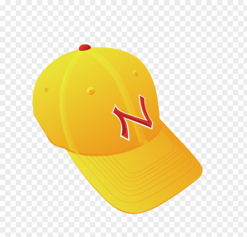 Cartoon Yellow Sun Baseball Cap Hat Product PNG