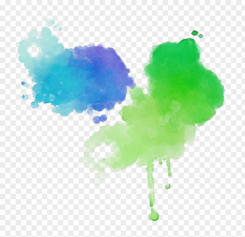 Watercolor Paint Green Texture PNG