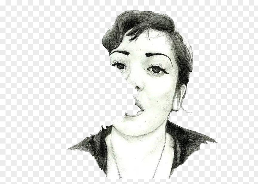 Woman Smoking Black And White Shayar Child Illustration PNG