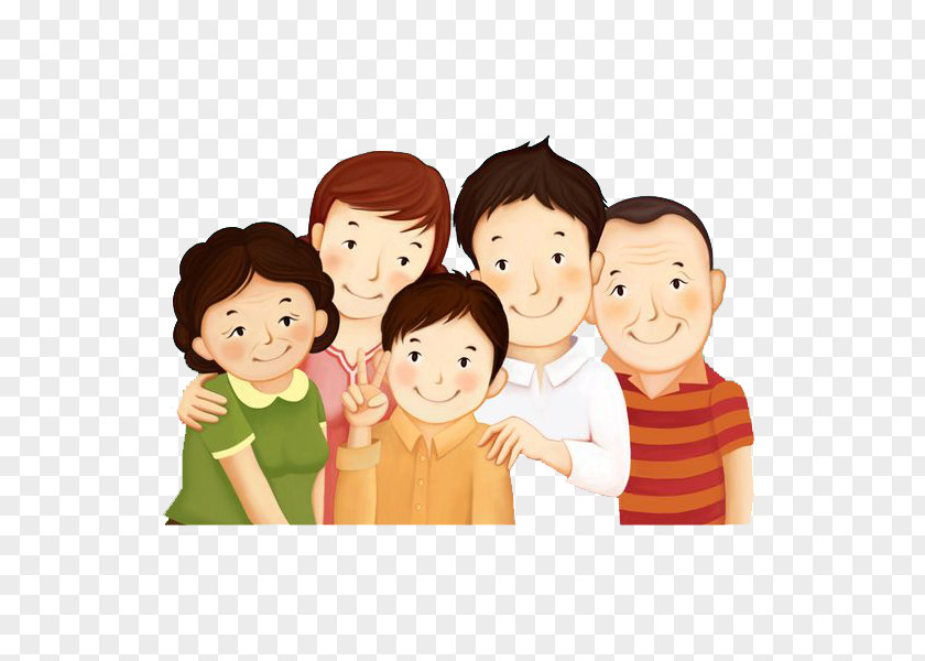 A Smiling Family Child Clip Art PNG