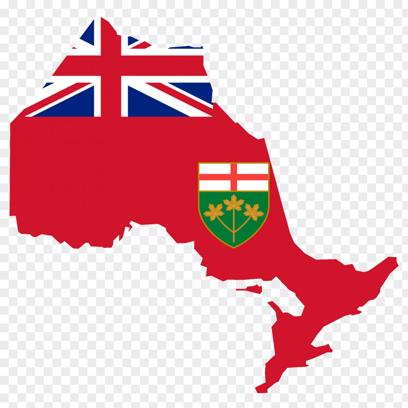 Bet Flag Of Ontario Map Stock Photography PNG