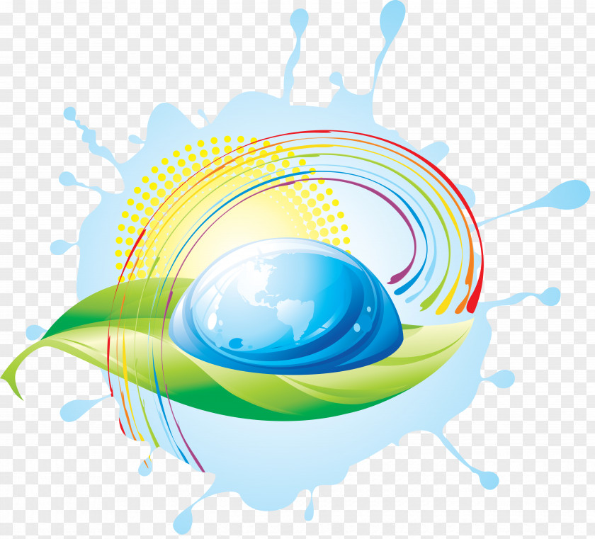 Earth Drop Poster Rainbow PNG