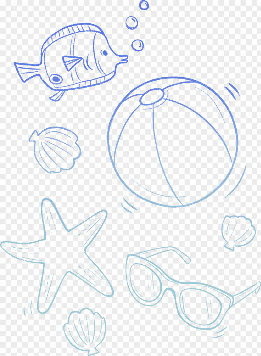 Line Art Starfish Personal Protective Equipment Circle PNG