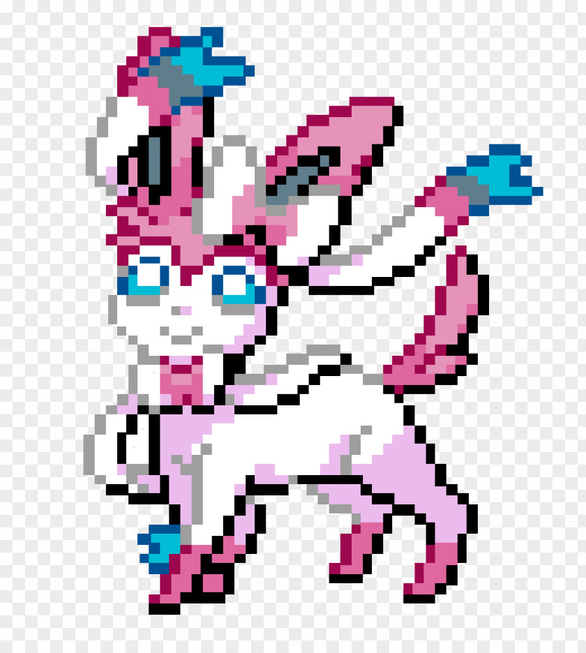 Fox Cross Stitch Sylveon Pixel Art Pokémon Drawing PNG