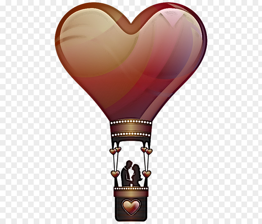 Hot Air Balloon Heart PNG