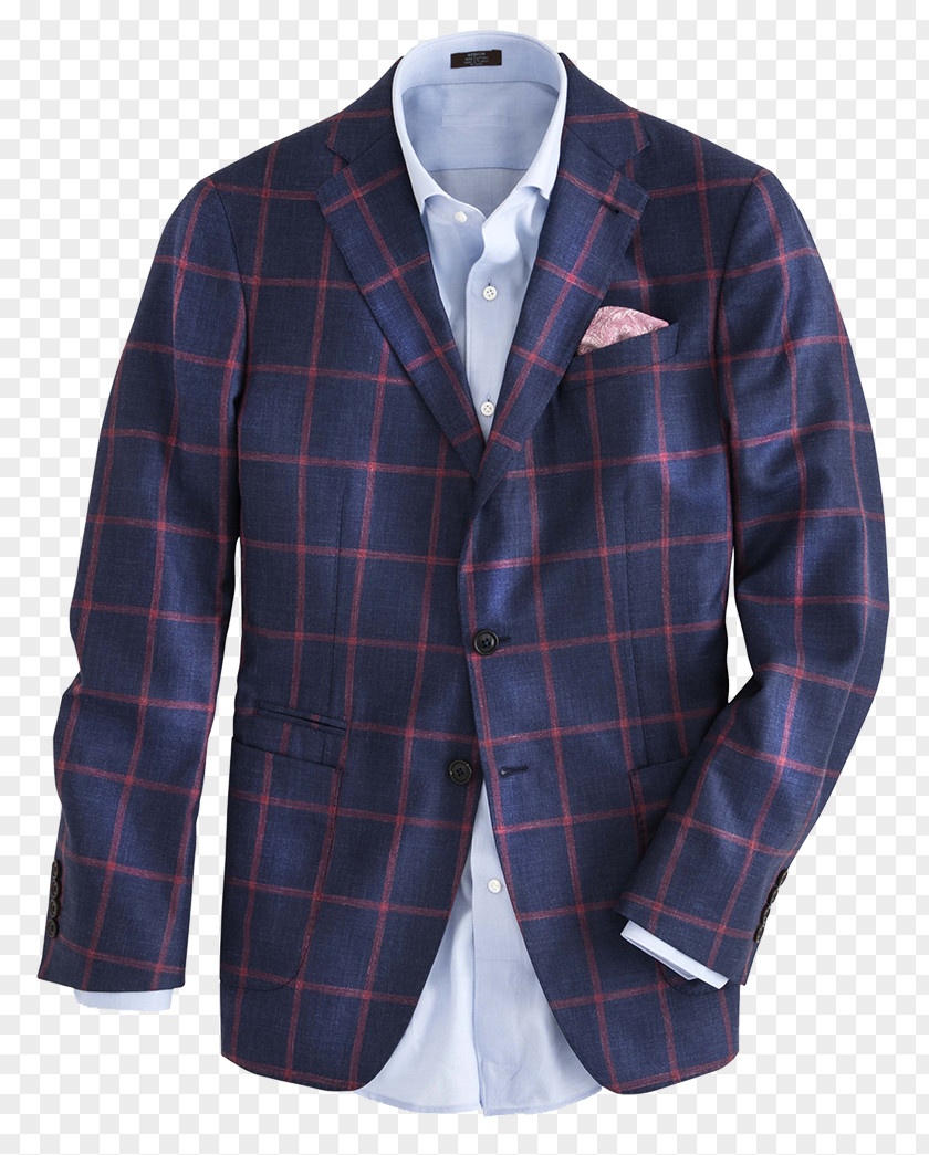 Thrash Tartan Cobalt Blue Wool PNG