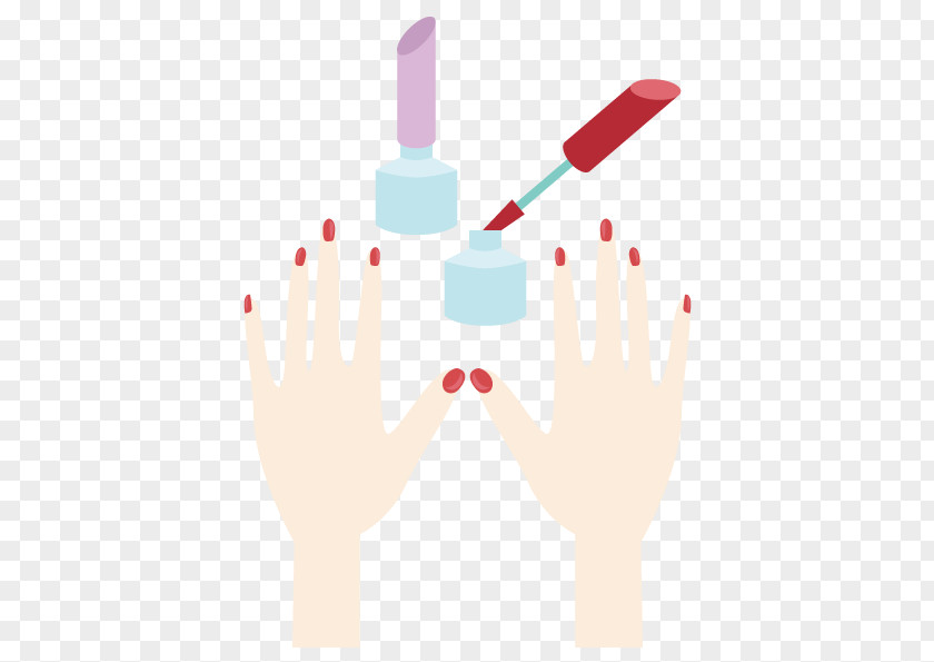 Vector Painted Nails Thumb Nail Hand PNG