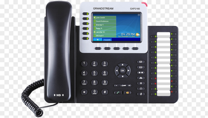 Business Telephone System Grandstream GXP2160 Networks VoIP Phone Voice Over IP PNG