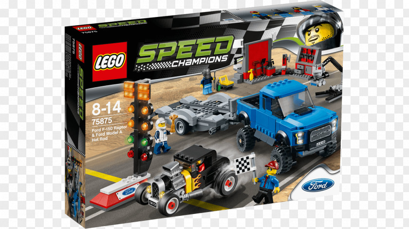 Lego Speed Champions Ford Gt Motor Company LEGO 75875 F-150 Raptor & Model A Hot Rod F-Series PNG