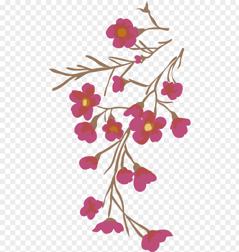 Plum Flowers Vector Material Euclidean Adobe Illustrator PNG