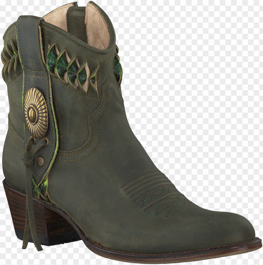 Boot Cowboy Leather Shoe Green PNG