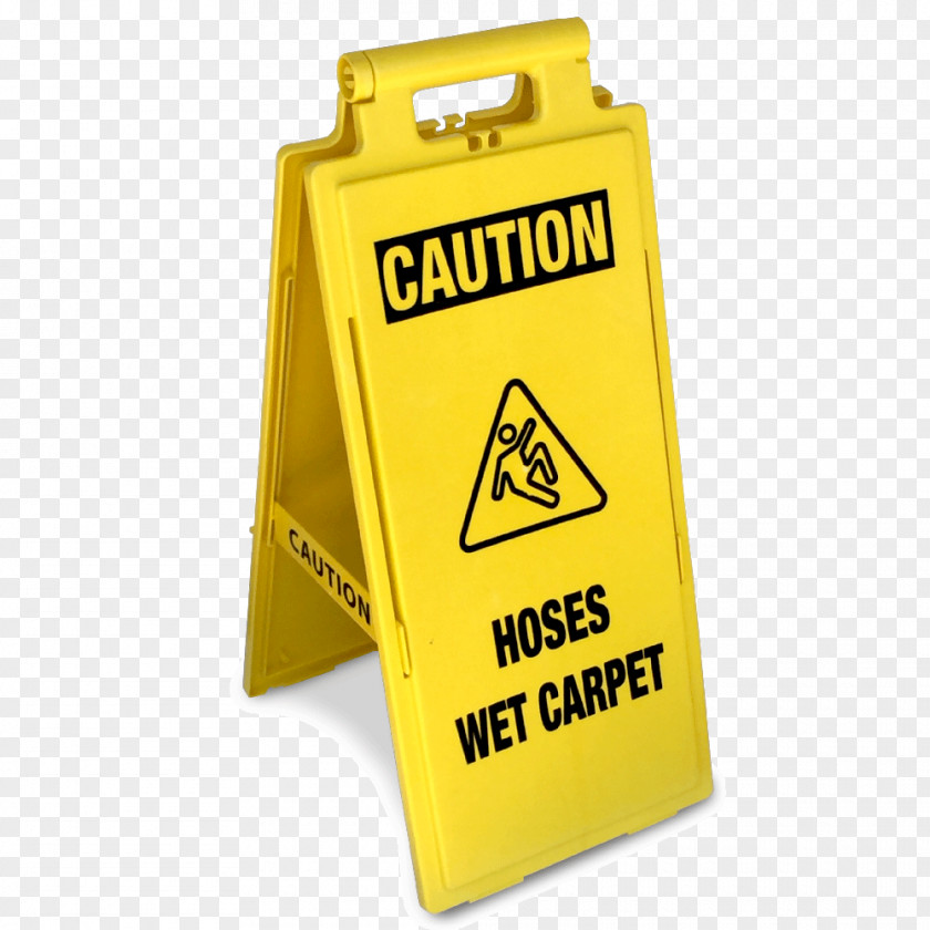 Carpet Cleaning Wet Floor Sign PNG