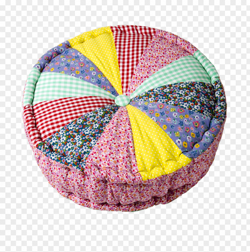 Patchwork Cushion Tuffet Furniture Bedroom PNG