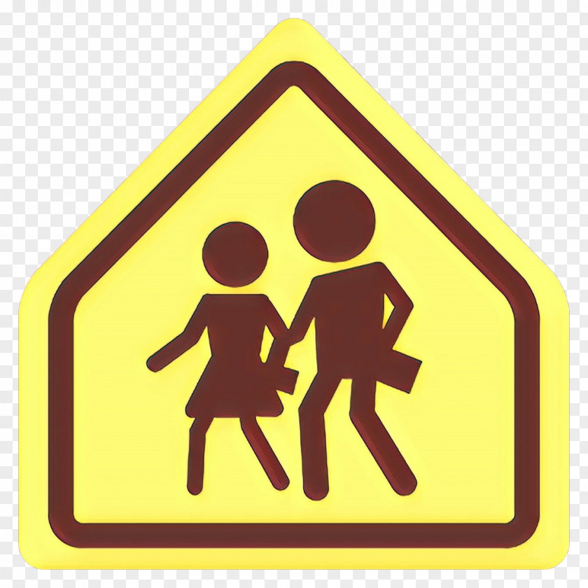 Yellow Traffic Sign Emoji Cross PNG
