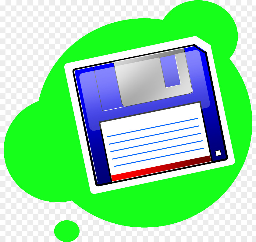 Green Bubble Art Floppy Disk Blue PNG