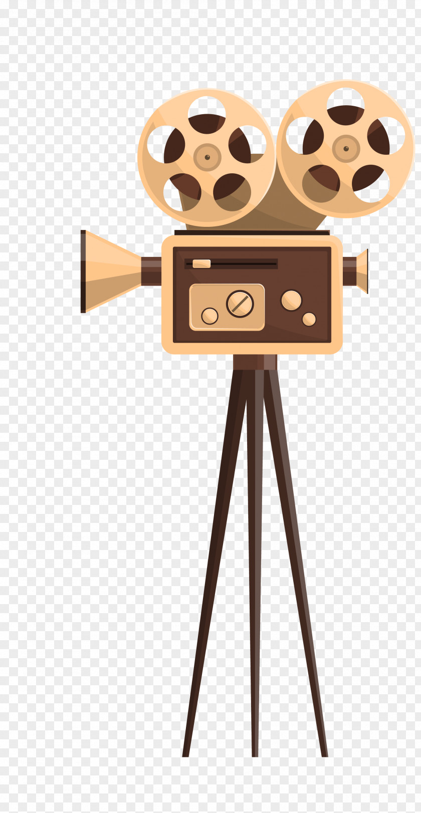 Vector Yellow Retro Old Shanghai Movie Projector Video Euclidean PNG