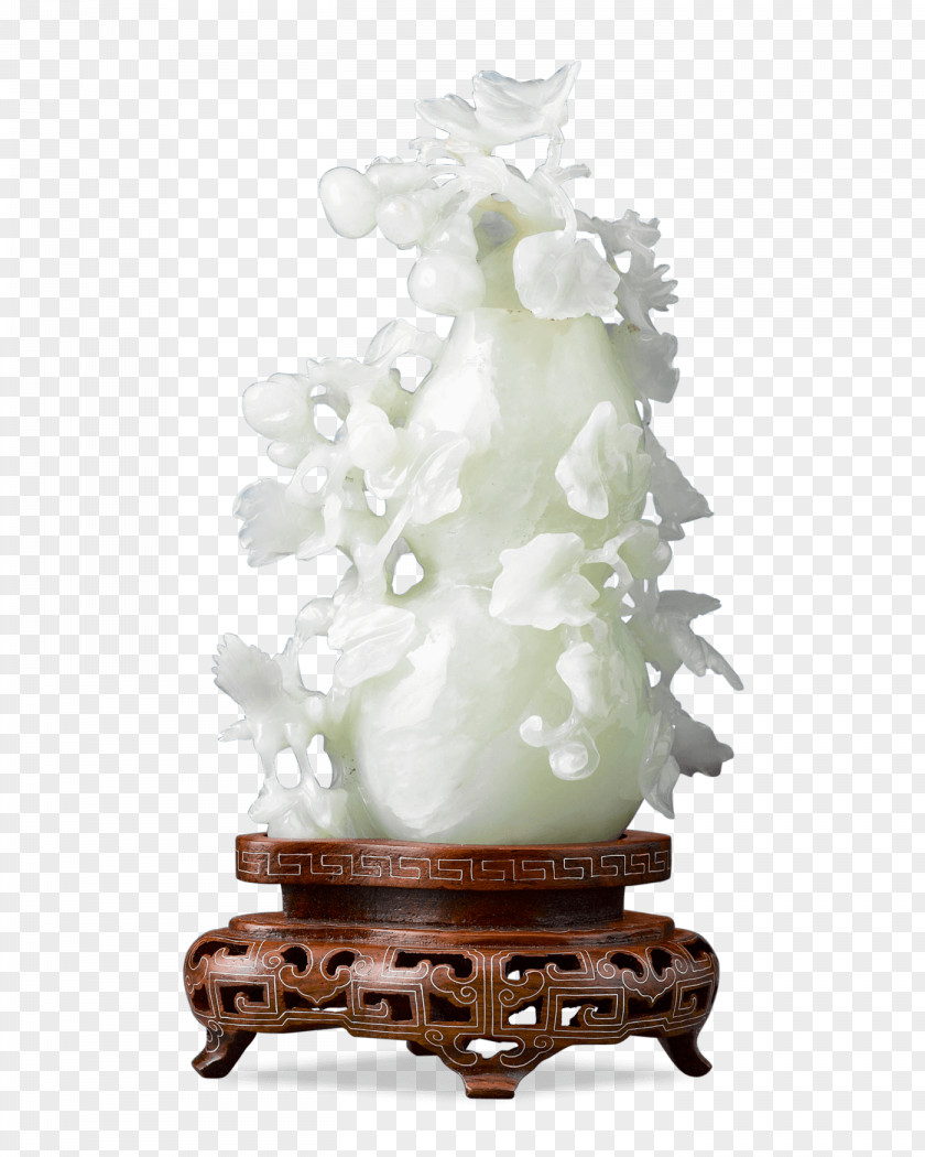 Carved Exquisite Chinese Jade Celadon Carving Flower PNG