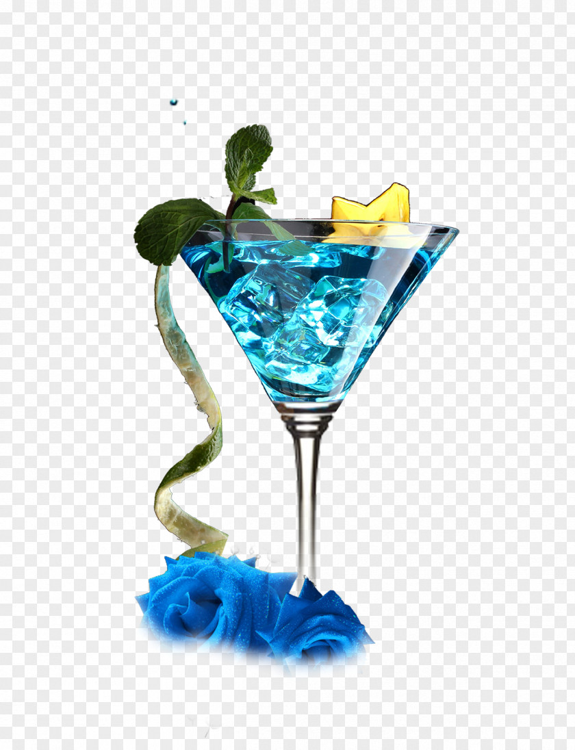 Cocktail Blue Hawaii Martini Garnish PNG