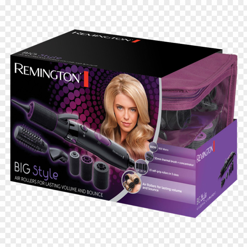 European Architecture Hair Roller Remington AS7055 Big Style Warmluftstyler Hairstyle Air Rollers (AS7055) Dryers PNG