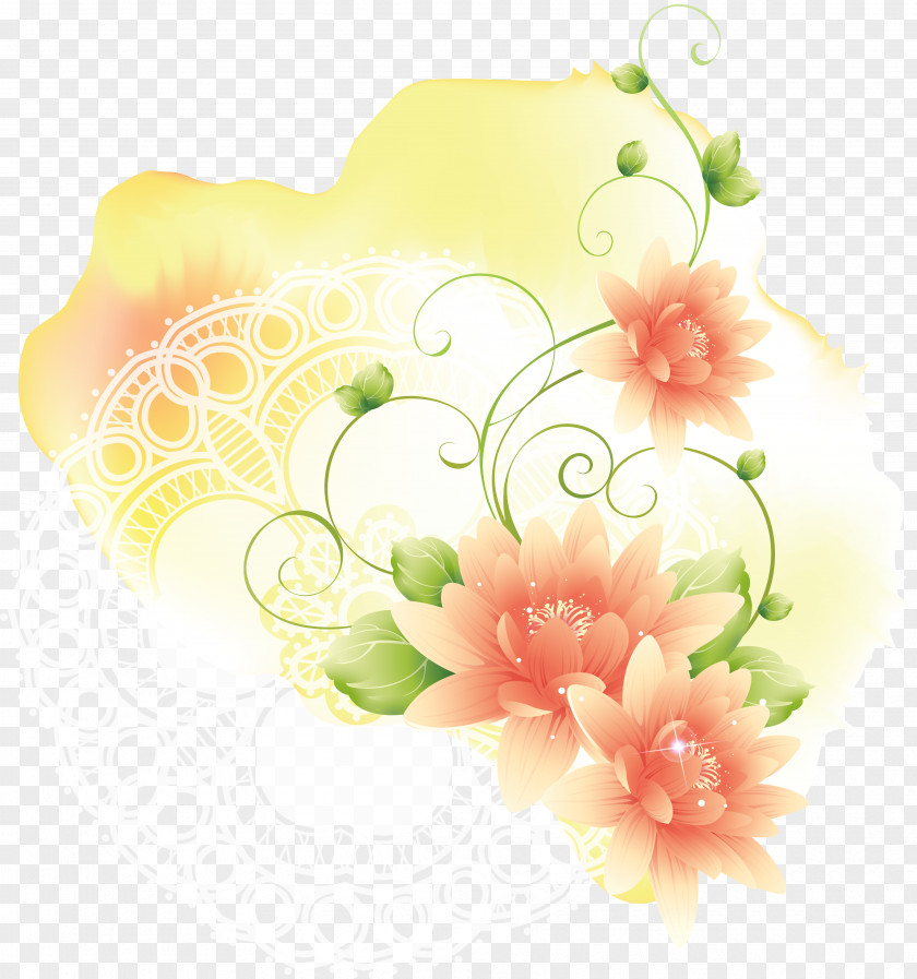Floral Design Clip Art Image PNG
