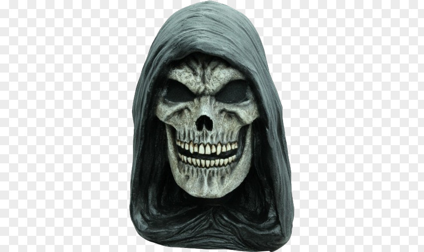 Hand Painted Pumpkin Death Latex Mask Halloween Costume Clothing PNG