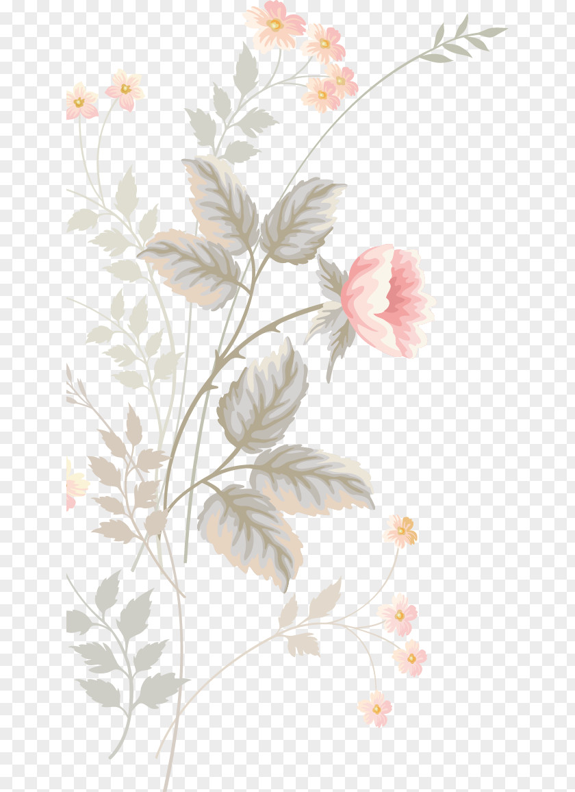 Painting Watercolor Floral Design PNG