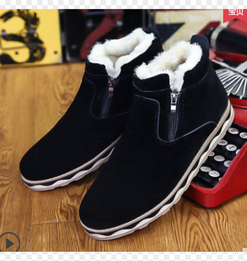 Plus Thick Velvet Sneakers Snow Boot Shoe Dress PNG