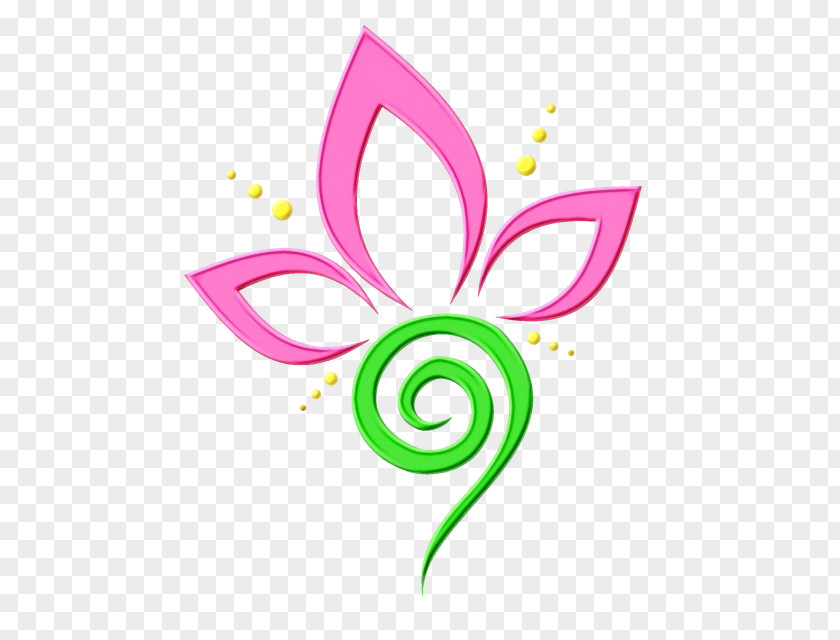Pollinator Logo Henna Flower PNG