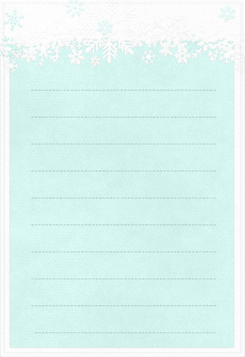 Snowflake Decoration Notepad Paper Handwriting Notebook Font PNG