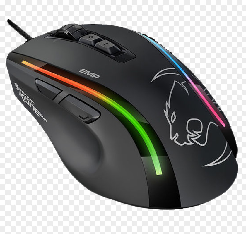 Computer Mouse Roccat Kone EMP Max Performance RGB Gaming 12000dpi ROCCAT Pure Scroll Wheel PNG