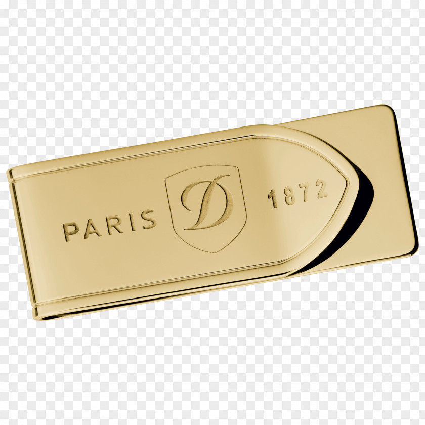 Dupont Accessories Yellow Gold PVD Money Clip Stainless Steel PNG
