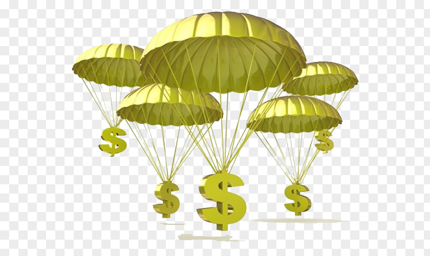 Golden Parachutes Parachute Stock Photography Illustration PNG