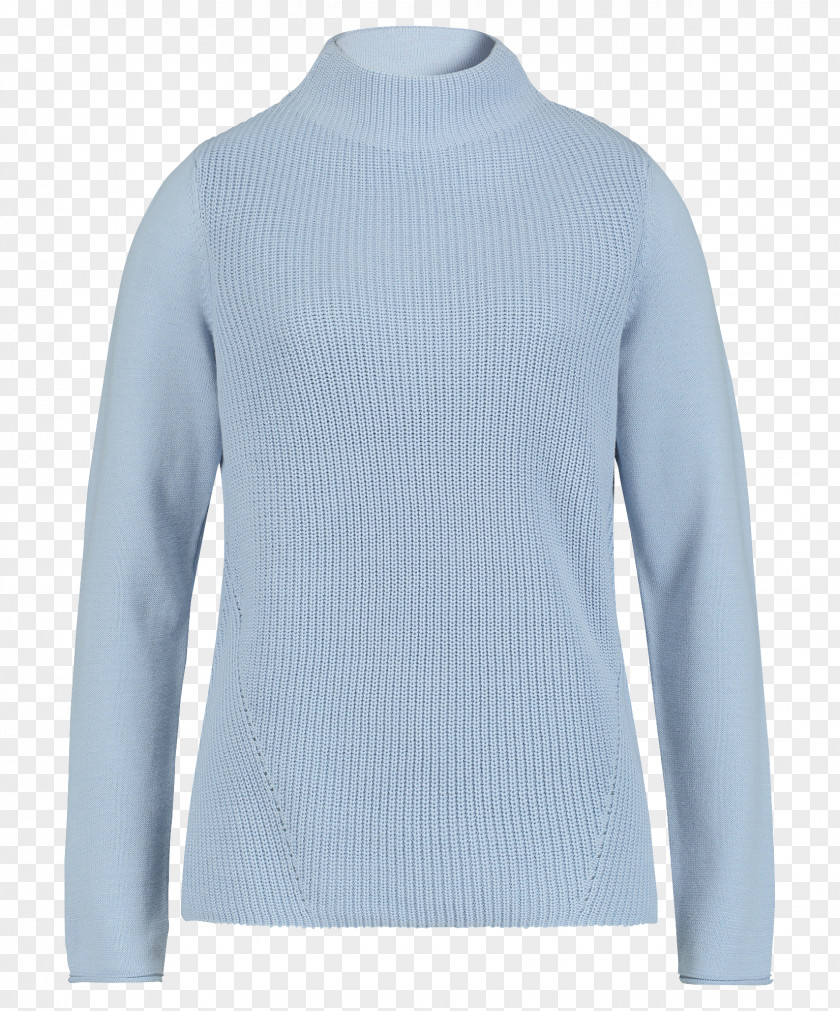 Light Strick Long-sleeved T-shirt Sweater Electric Blue PNG