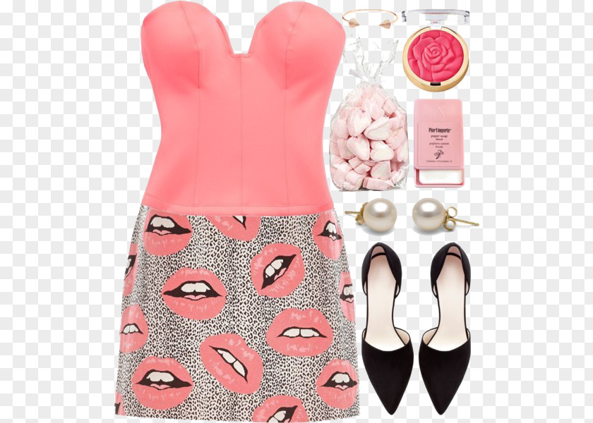 Pink Dress And High Heels T-shirt Victorias Secret Skirt Blouse PNG