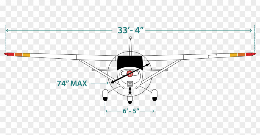 Cessna 172 Drawing 152 Propeller 150 Lycoming O-235 Engines PNG