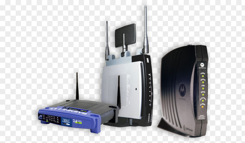 Computer Network Wireless Router Access Points Cable Modem PNG