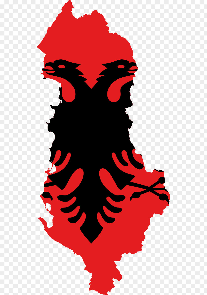 Map Flag Of Albania Blank PNG