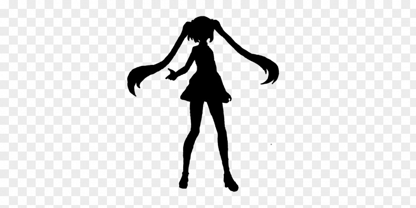 Monochrome Collide With The Sky Silhouette Hatsune Miku Photography PNG