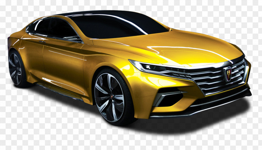 Roewe Vision R Concept Golden Color Car Gold High-definition Television Wallpaper PNG