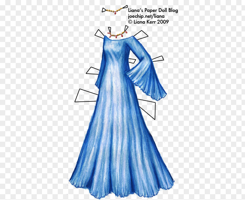Blue Evening Gown Shoulder Dress Drawing PNG