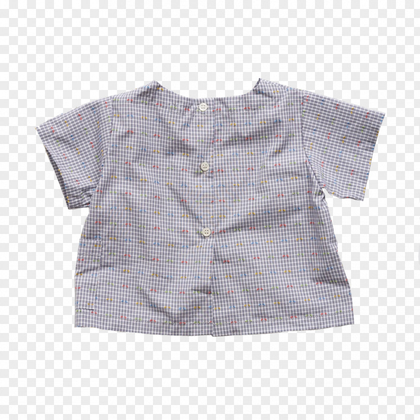 Gingham T-shirt Clothing Collar Sleeve PNG