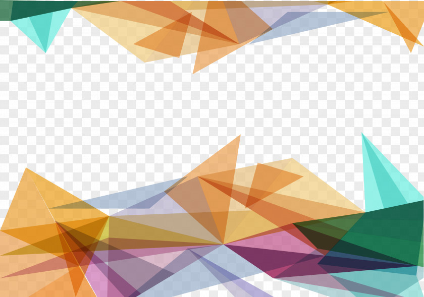 Colored Triangle Background Material Polygon PNG